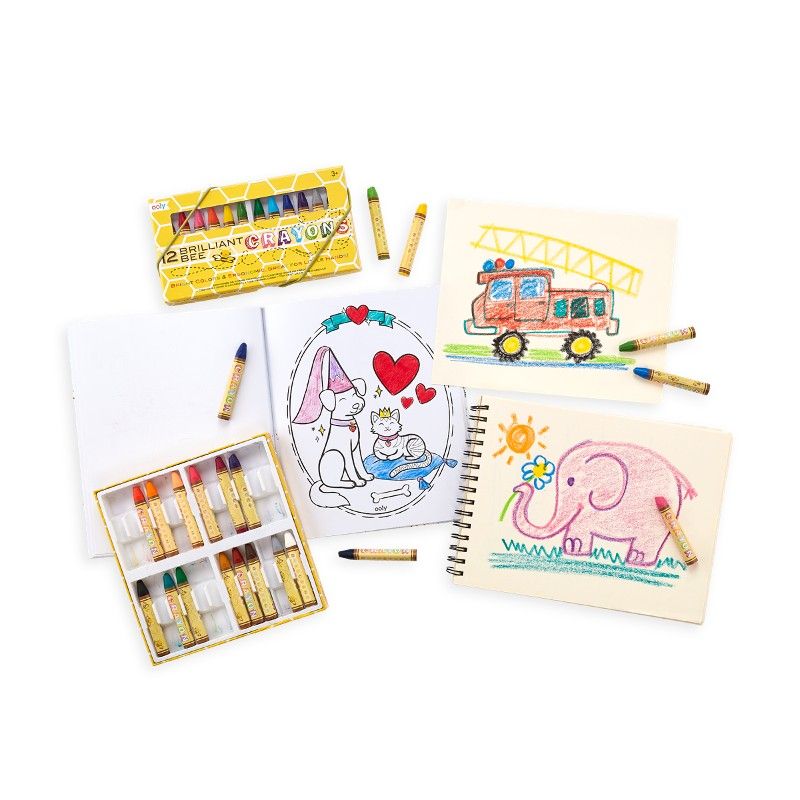 Ooly Brilliant Bee Crayons - Set of 12